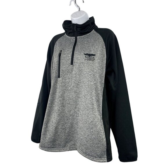 The Weather Co. Mens Golf Fleece Pullover Sweater Jacket Black & Gray XL - Picture 4 of 13